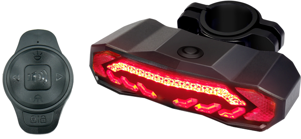 Wireless Tail Light with Brake Light, Turn Signal & Anti Theft Alarm
